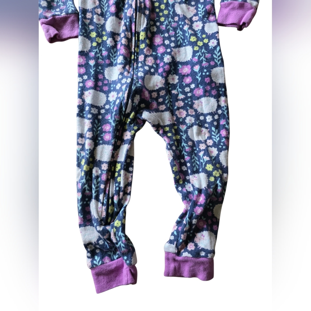 Carter’s & Simple Joys Baby Girl Footless Pajama Bundle 18M Zip Sleepers Pink Fl - Picture 6 of 7